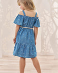 Vestido em Jeans Bordado Mini 74210 Infanti