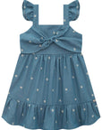 Vestido em Jeans Bordado Mini 75162 Infanti