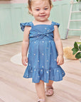 Vestido em Jeans Bordado Mini 75162 Infanti