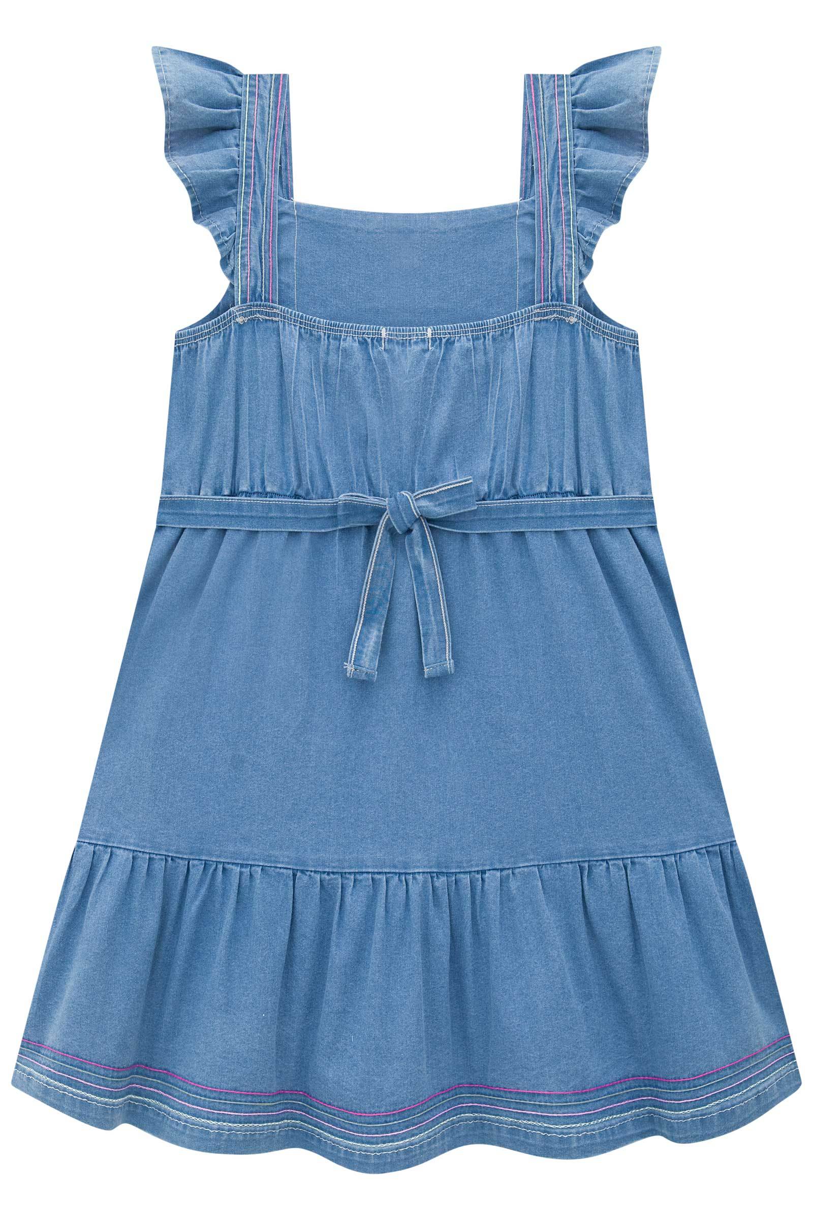 Vestido em Jeans Liz com Elastano 76146 Infanti