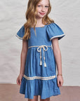 Vestido em Jeans Teca 98808 Infanti Infantil Menina