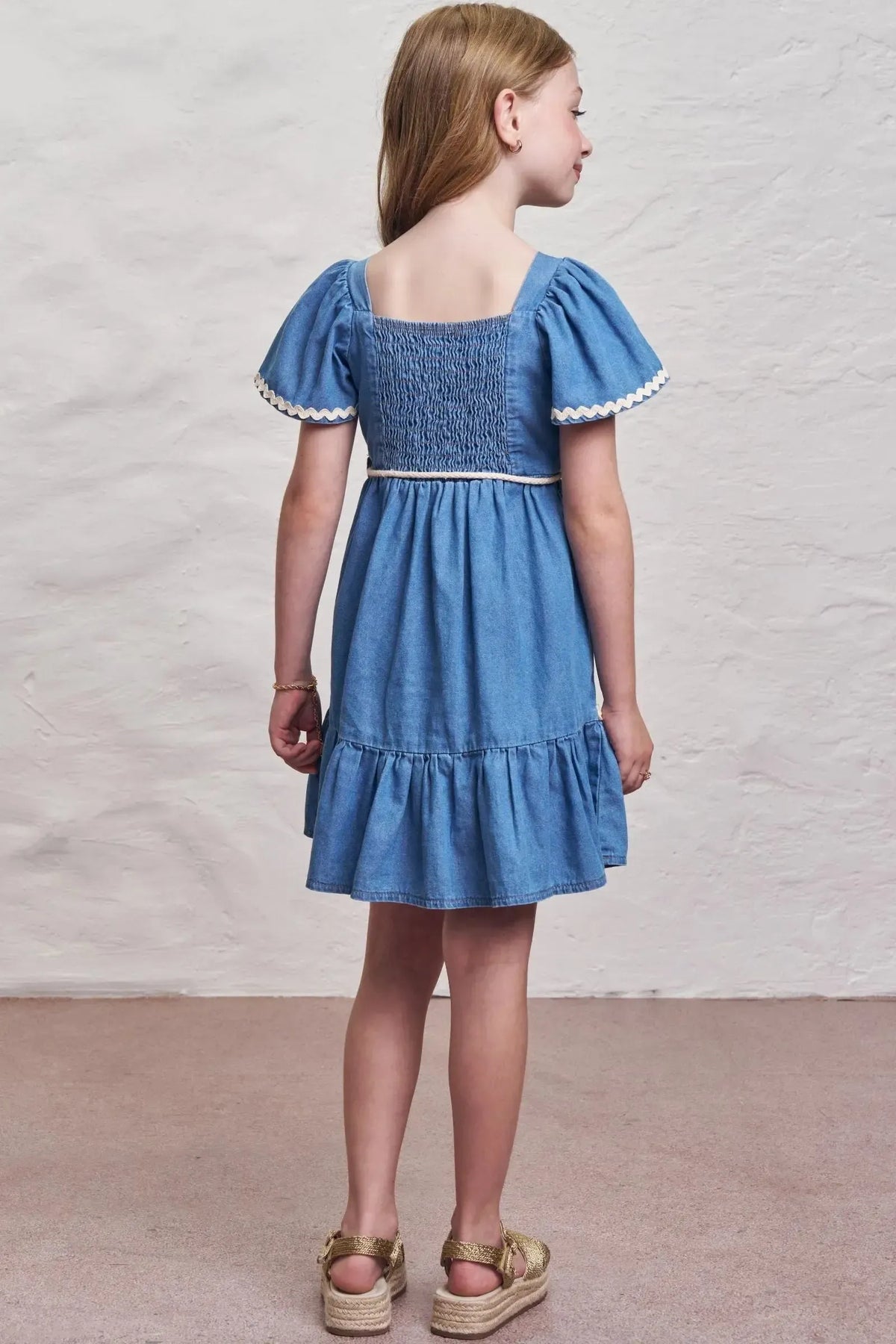 Vestido em Jeans Teca 98808 Infanti Infantil Menina