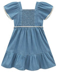 Vestido em Jeans Teca 98808 Infanti Infantil Menina