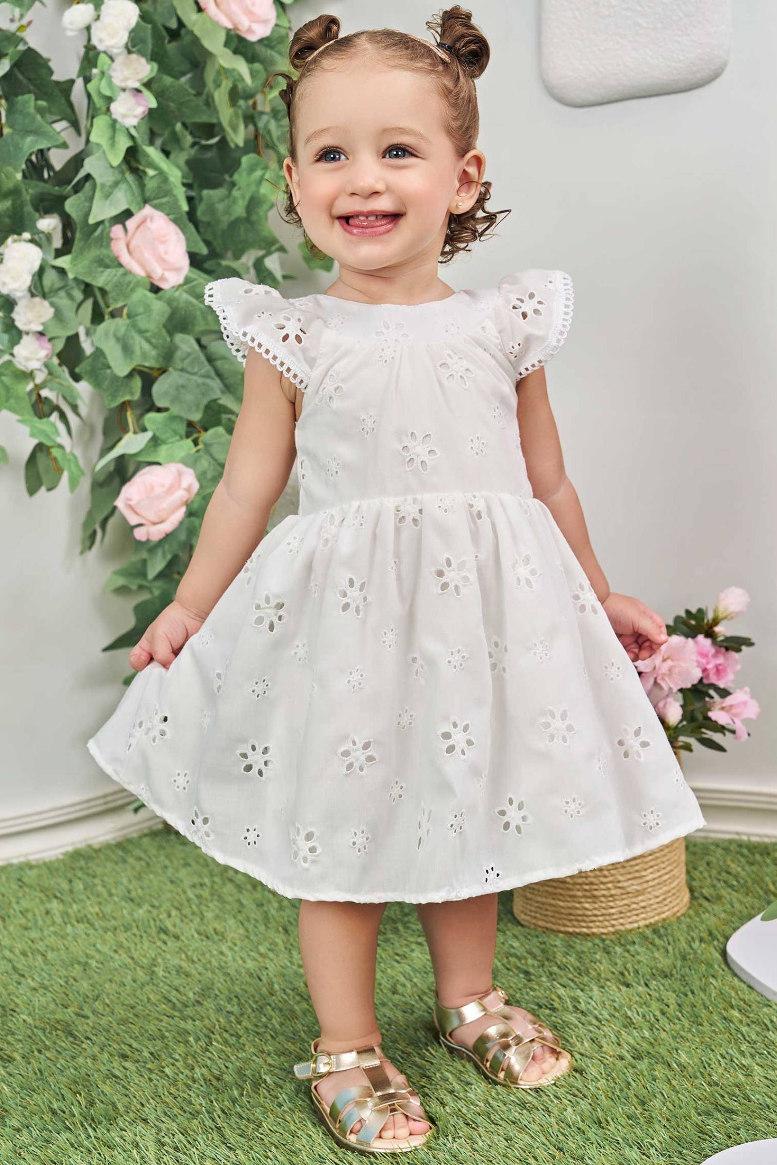 Vestido em Laise Sunny 77987 Infanti