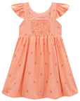Vestido em Linho Bordado Corações 96598 Infanti Infantil Menina