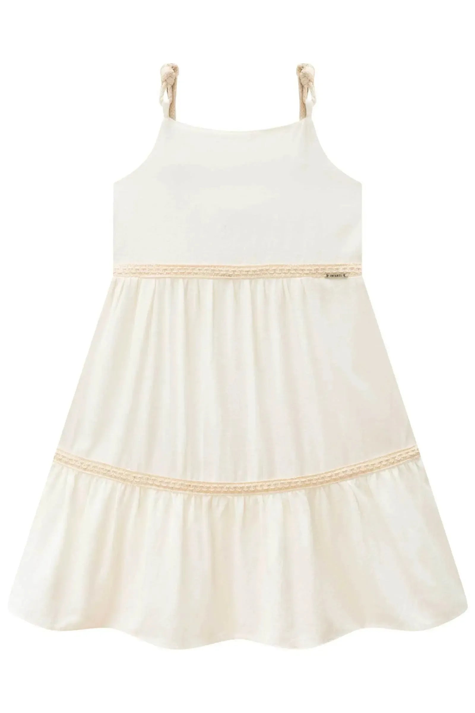 Vestido em Linho com Elastano 87956 Infanti Infantil Menina