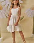 Vestido em Linho com Elastano 87956 Infanti Infantil Menina