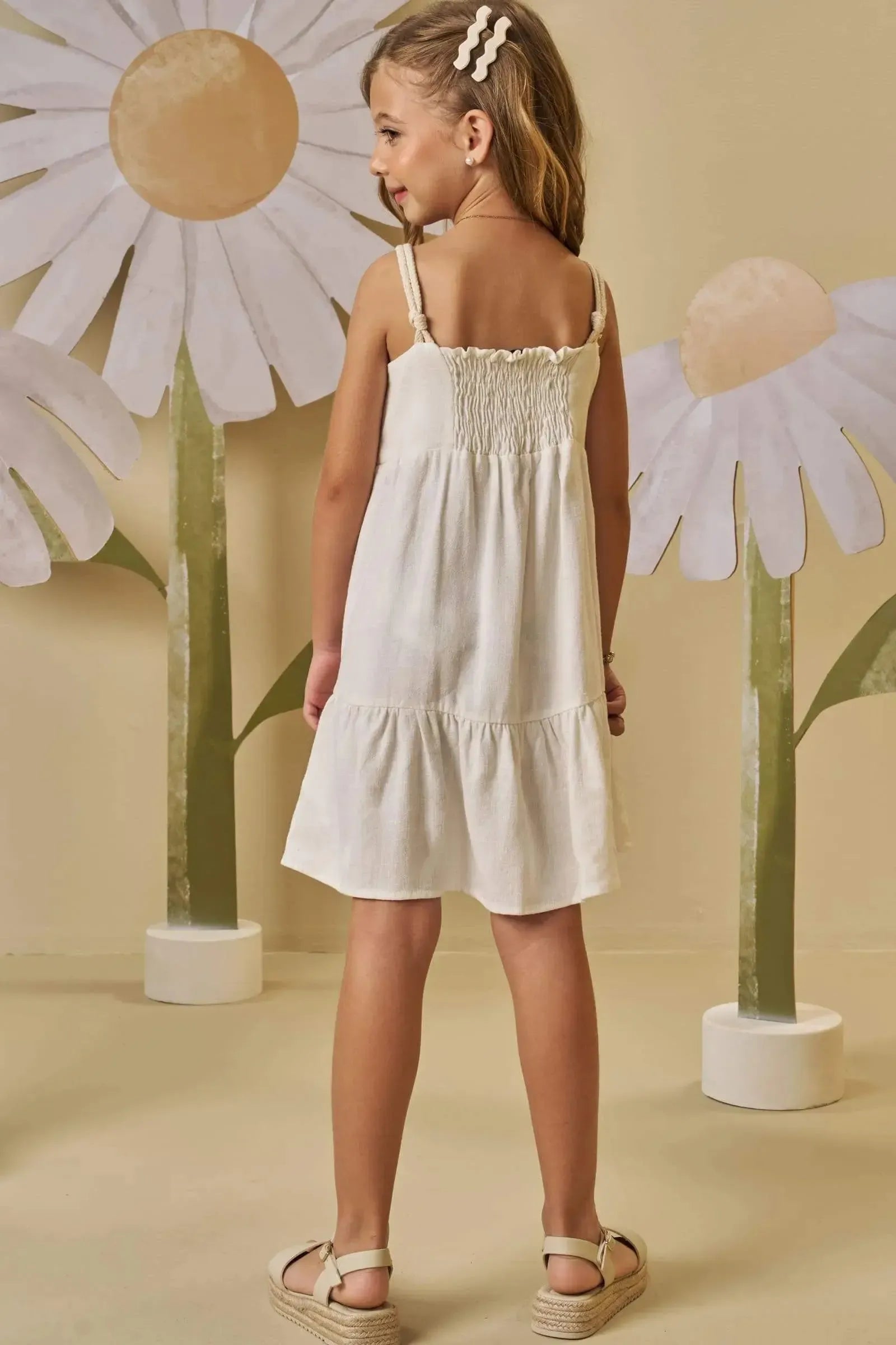 Vestido em Linho com Elastano 87956 Infanti Infantil Menina