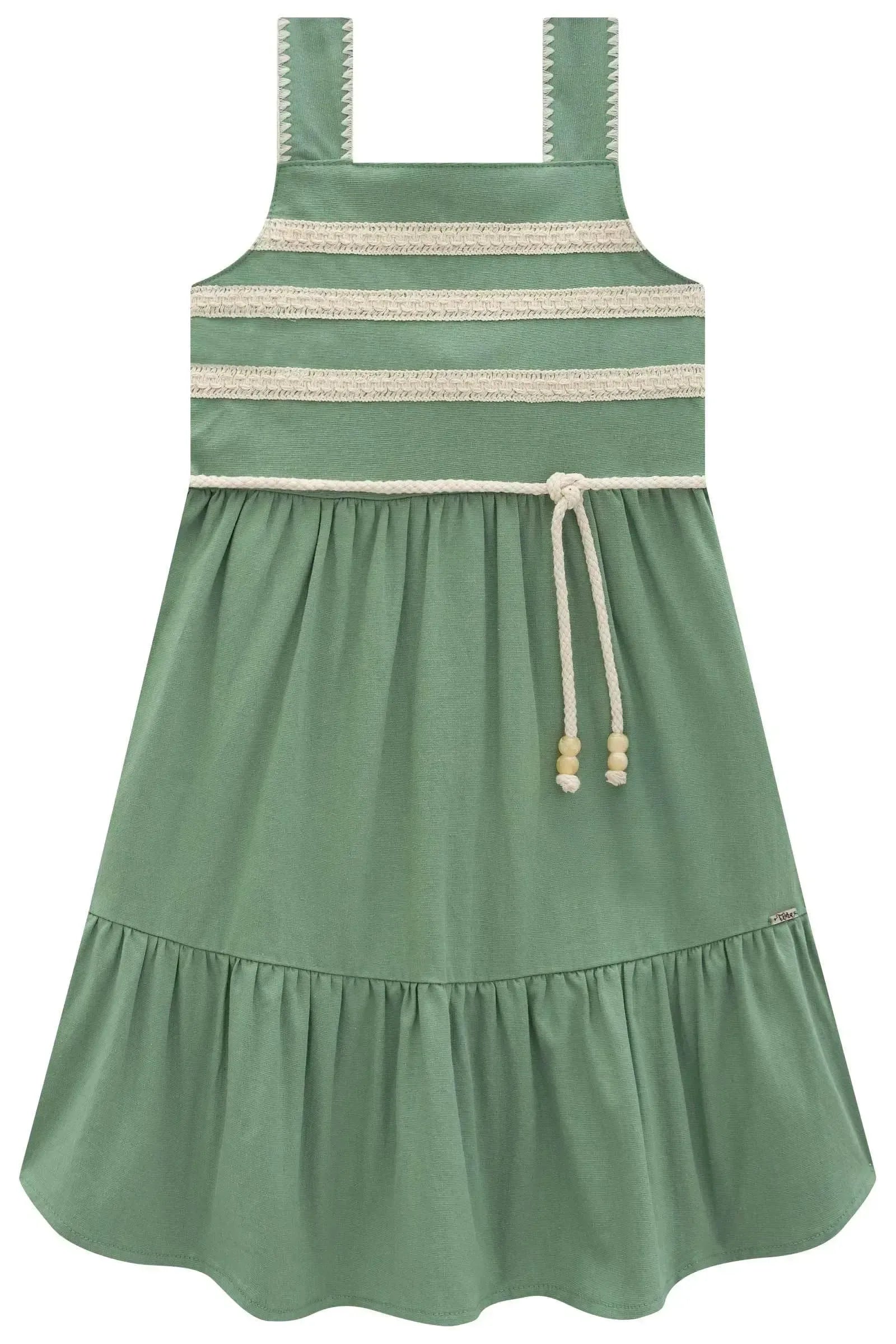 Vestido em Linho com Elastano 97542 Infanti Infantil Menina