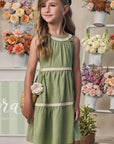 Vestido em Linho com Elastano 99040 Infanti Infantil Menina