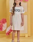 Vestido em Linho Deluxe 82983 Infanti Infantil Menina
