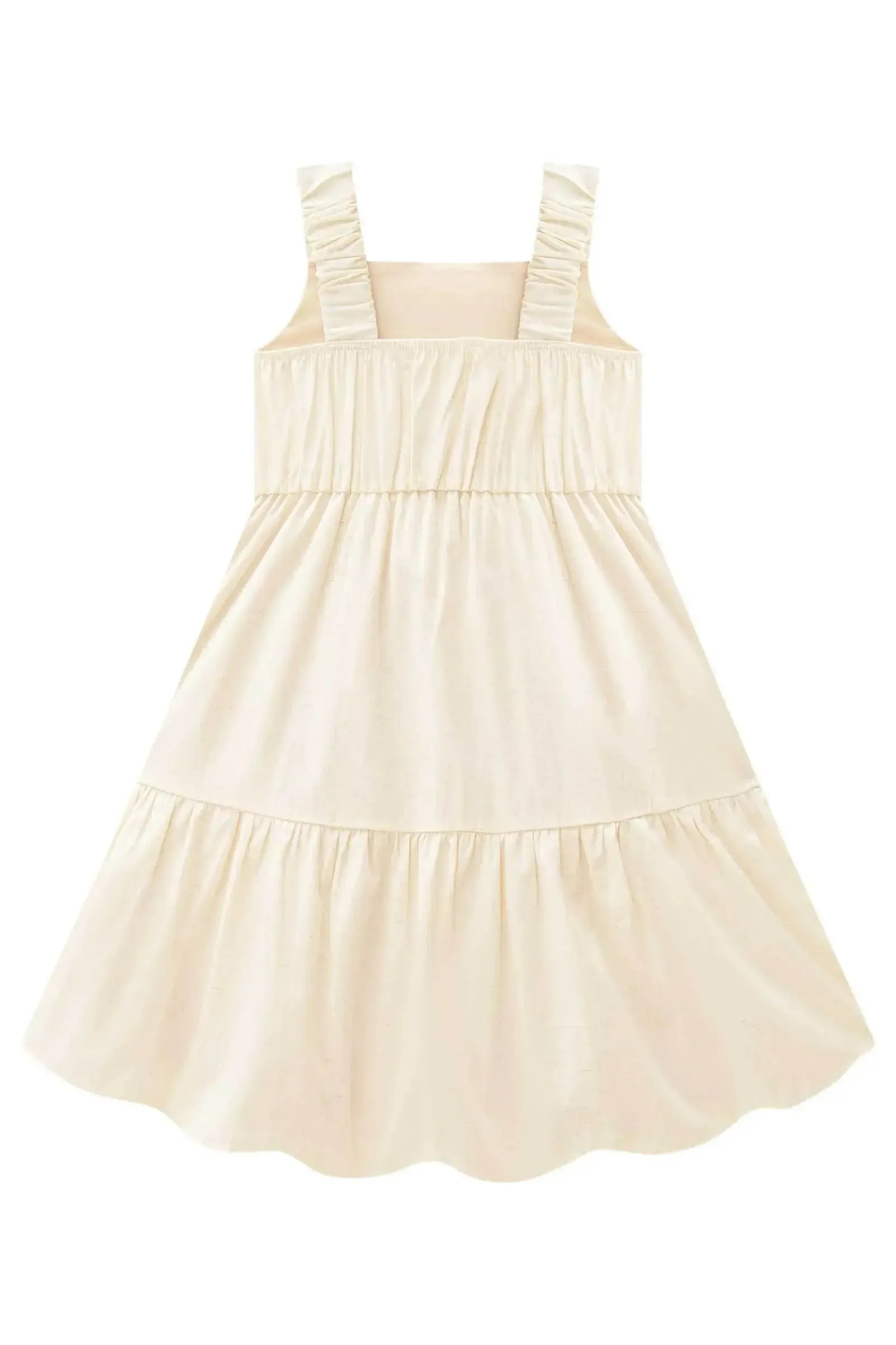 Vestido em Linho Deluxe 86511 Infanti Infantil Menina