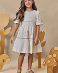 Vestido em Linho Deluxe 93520 Infanti Infantil Menina