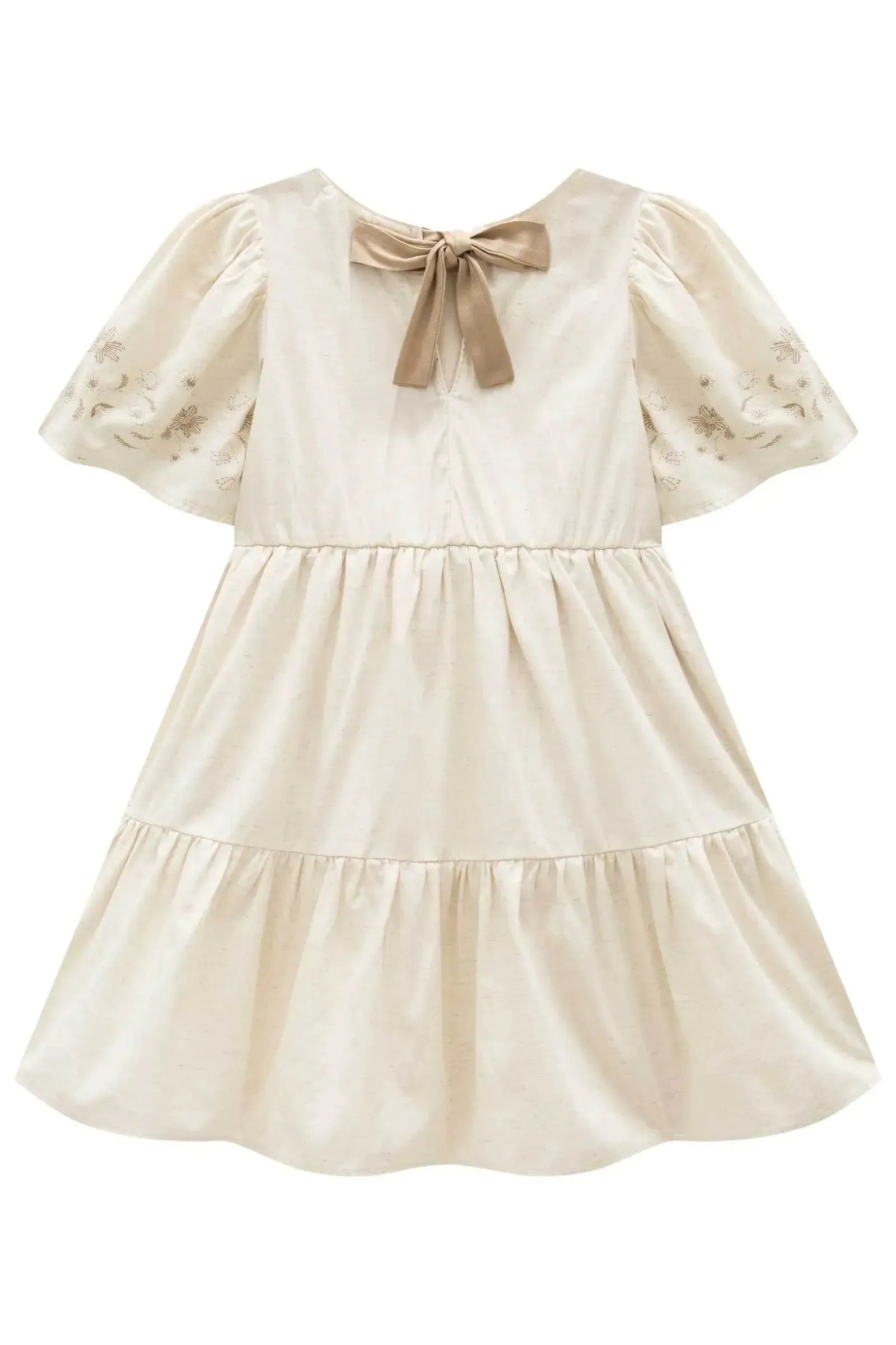 Vestido em Linho Deluxe 93520 Infanti Infantil Menina