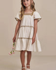 Vestido em Linho Deluxe 98882 Infanti Infantil Menina