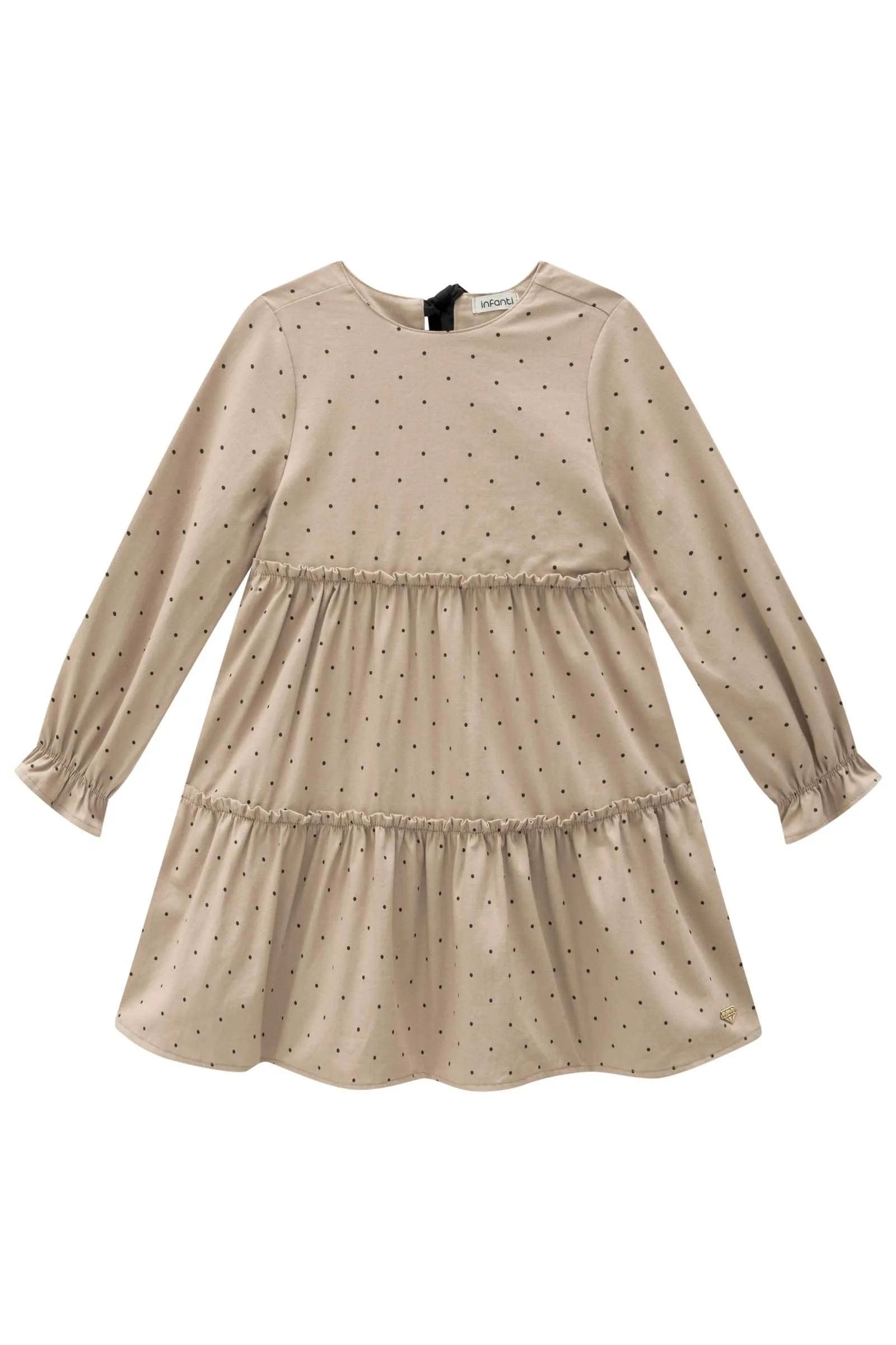 Vestido em Linho Santorine com Elastano 90336 Infanti Infantil Menina