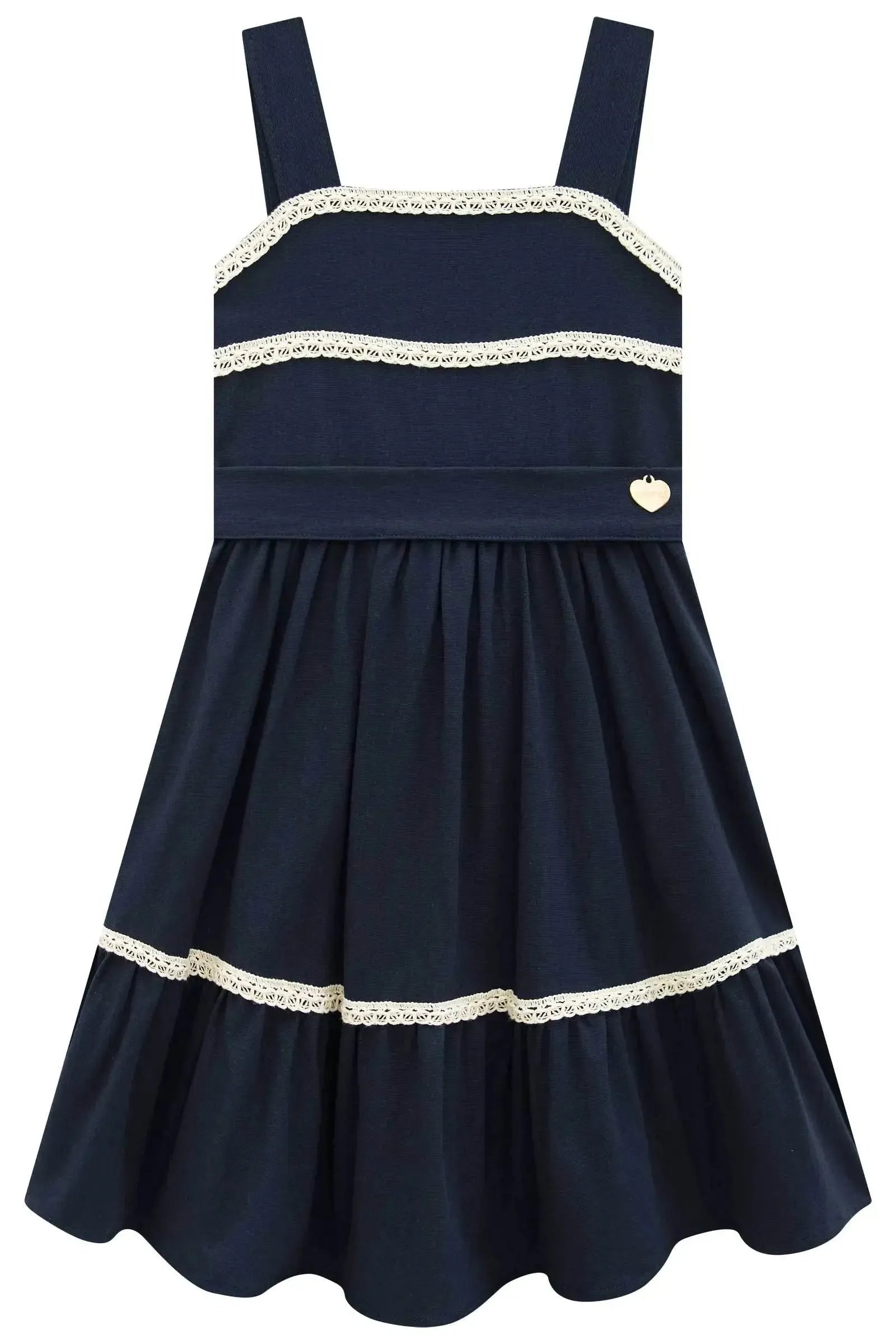 Vestido em Linho Santorine com Elastano 97092 Infanti Infantil Menina
