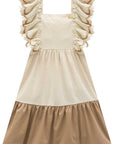 Vestido em Linho Santorine com Elastano e Tricot 100% Algodão 98784 Infanti Infantil Menina