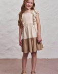 Vestido em Linho Santorine com Elastano e Tricot 100% Algodão 98784 Infanti Infantil Menina
