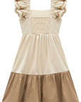 Vestido em Linho Santorine com Elastano e Tricot 100% Algodão 98784 Infanti Infantil Menina