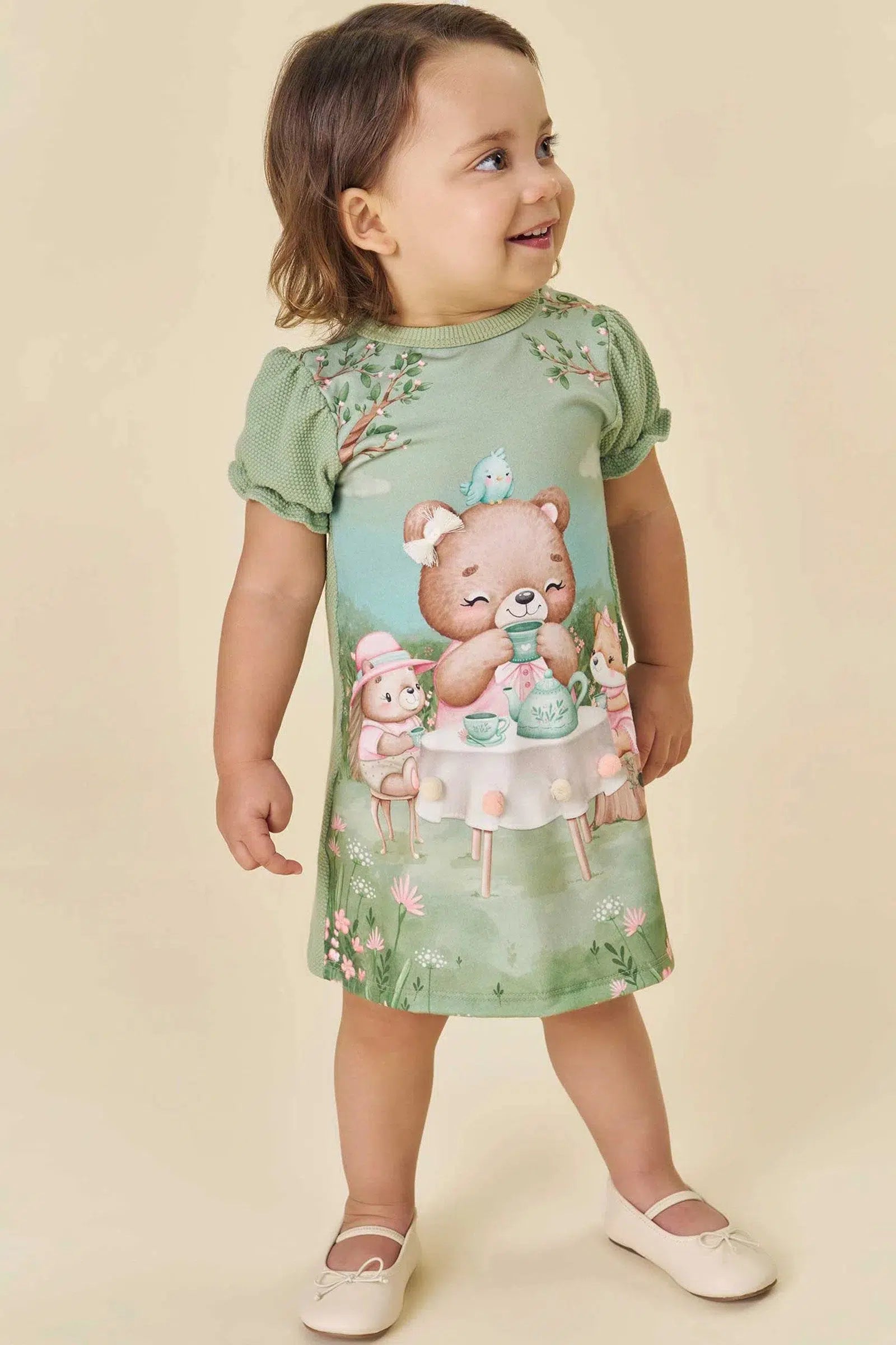 Vestido em Malha Bee 82296 Infanti