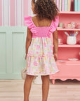 Vestido em Malha Capri e Air Flow 75045 Infanti