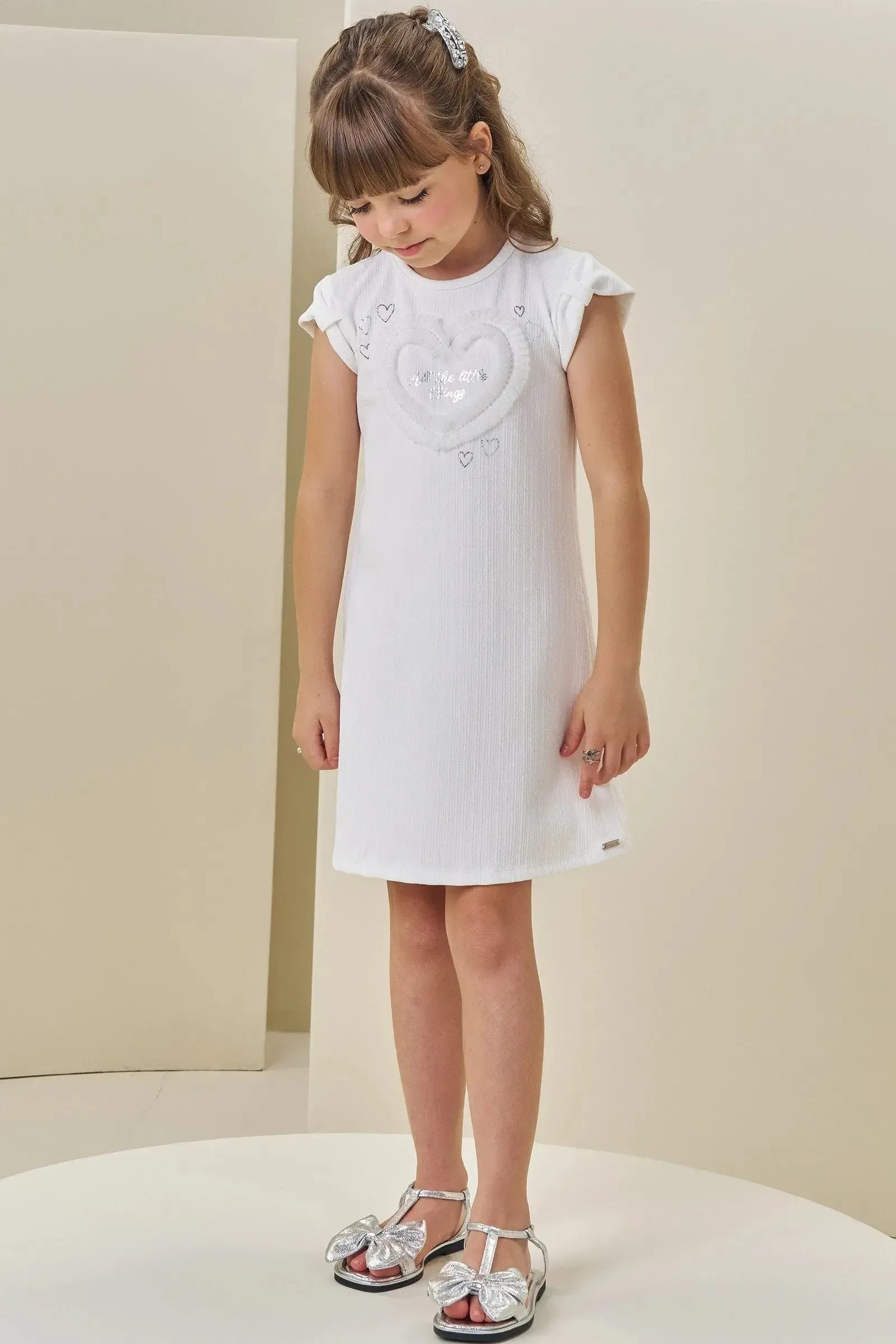 Vestido em Malha Jacquard 85575 Infanti Infantil Menina
