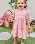 Vestido em Malha Jacquard Coração 77995 Infanti