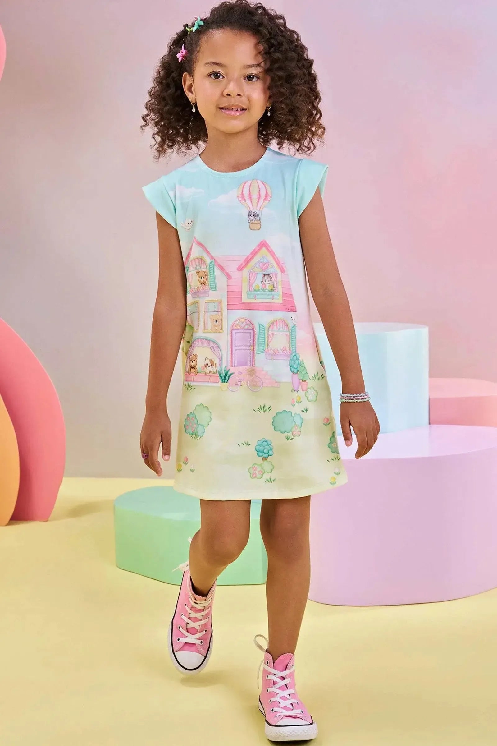 Vestido em Malha Power 83019 Infanti Infantil Menina