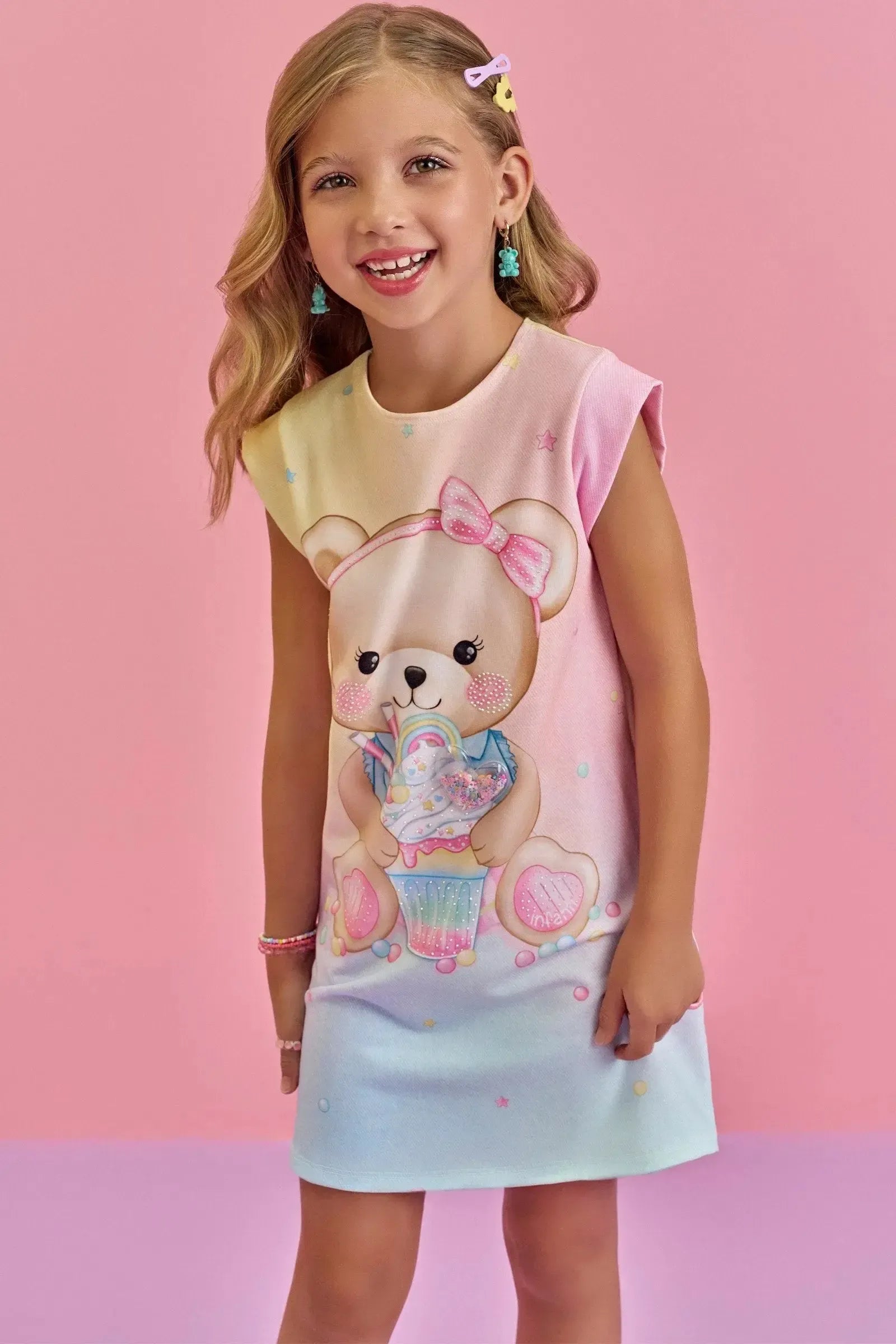 Vestido em Malha Power 86598 Infanti Infantil Menina