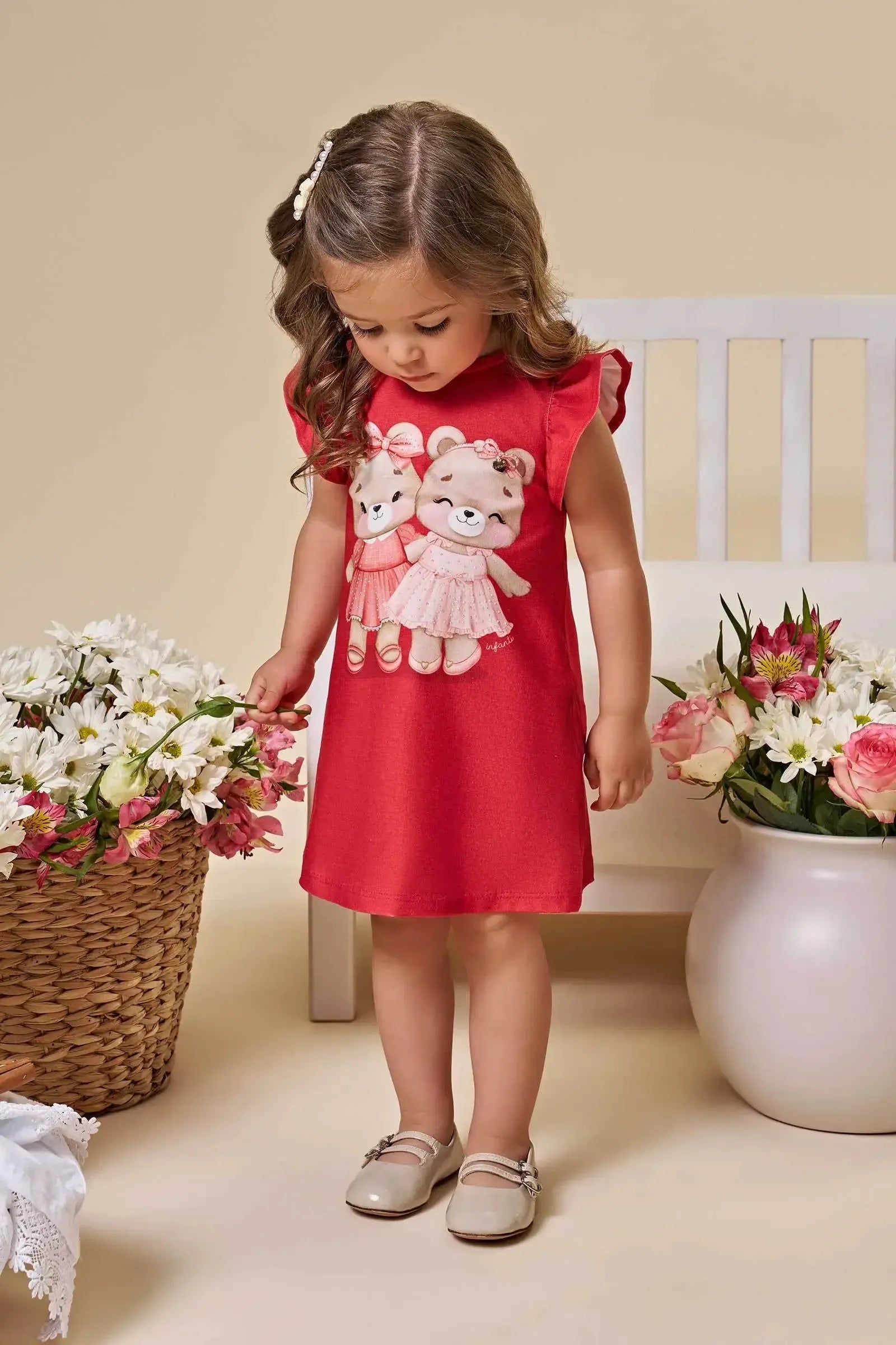 Vestido em Malha Power 94513 Infanti Bebê Menina