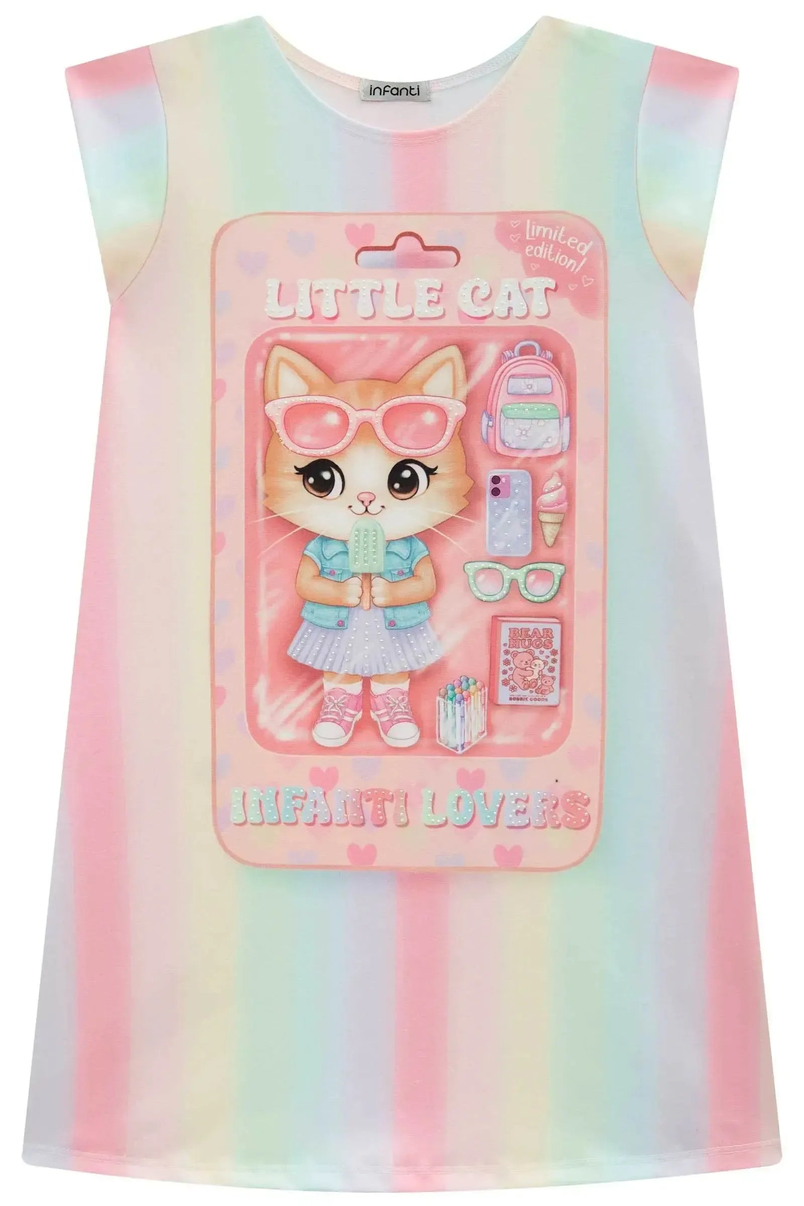 Vestido em Malha Power 94645 Infanti Infantil Menina