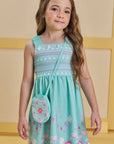 Vestido em Malha Power. Acompanha Bolsa 82989 Infanti Infantil Menina