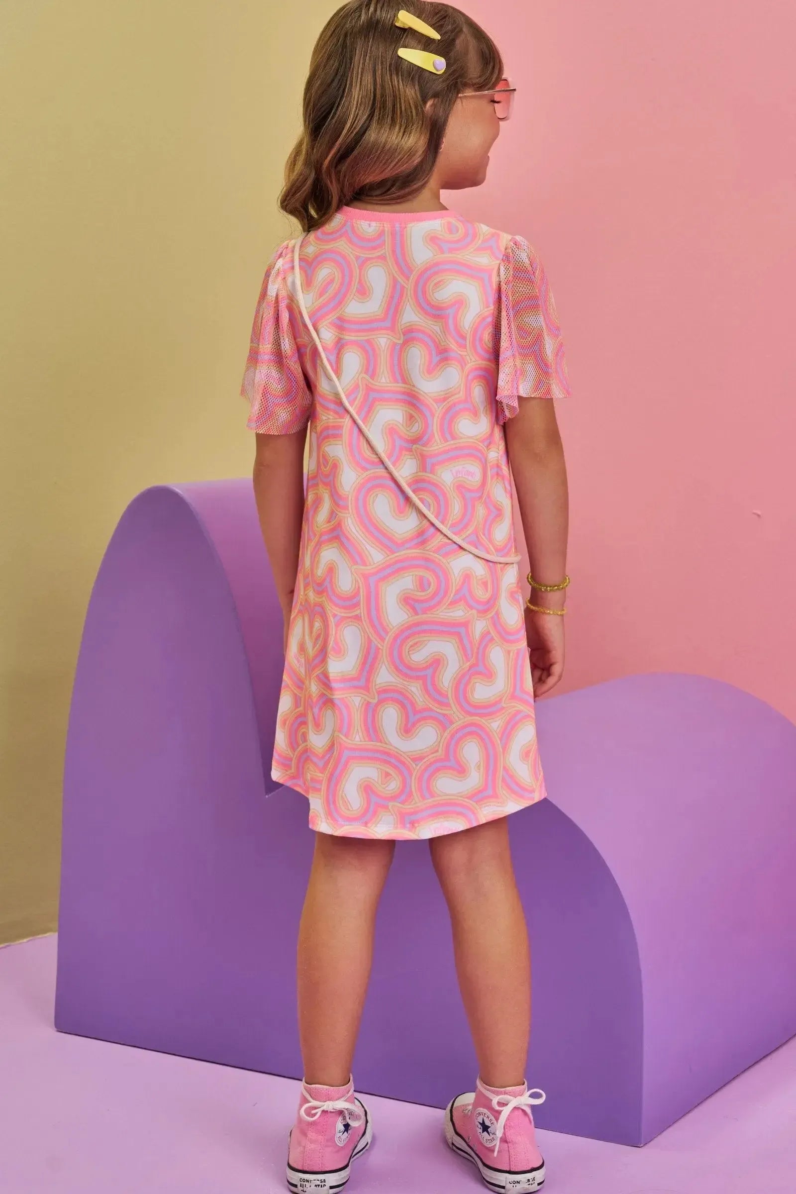 Vestido em Malha Power (acompanha Bolsa) 86636 Infanti Infantil Menina