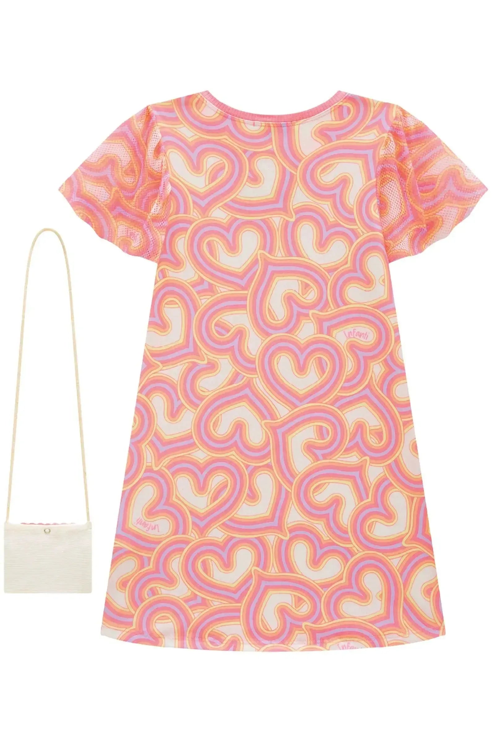 Vestido em Malha Power (acompanha Bolsa) 86636 Infanti Infantil Menina