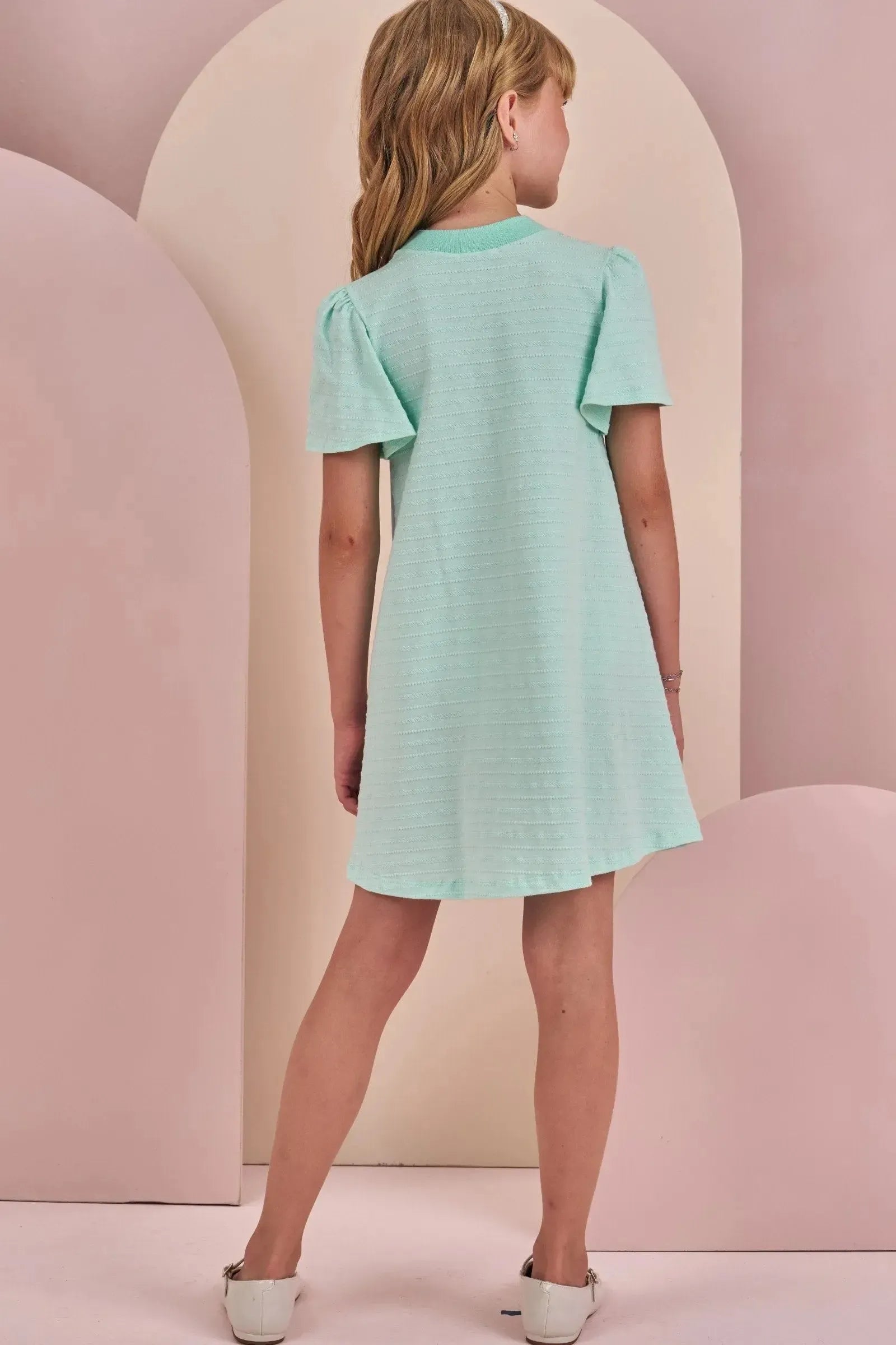 Vestido em Malha Textura 86959 Infanti Infantil Menina