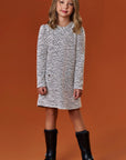 Vestido em Malha Tweed 90333 Infanti Infantil Menina