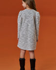 Vestido em Malha Tweed 90333 Infanti Infantil Menina