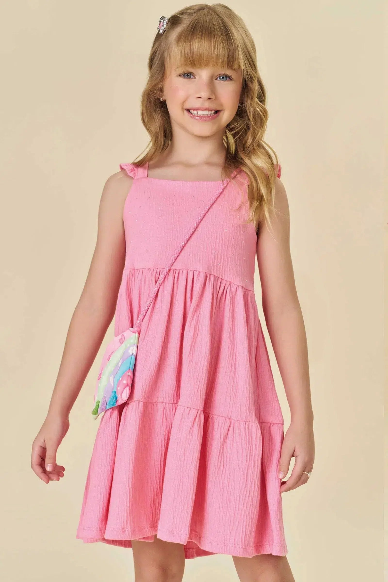 Vestido em Malha Wave. Acompanha Bolsa 81566 Infanti