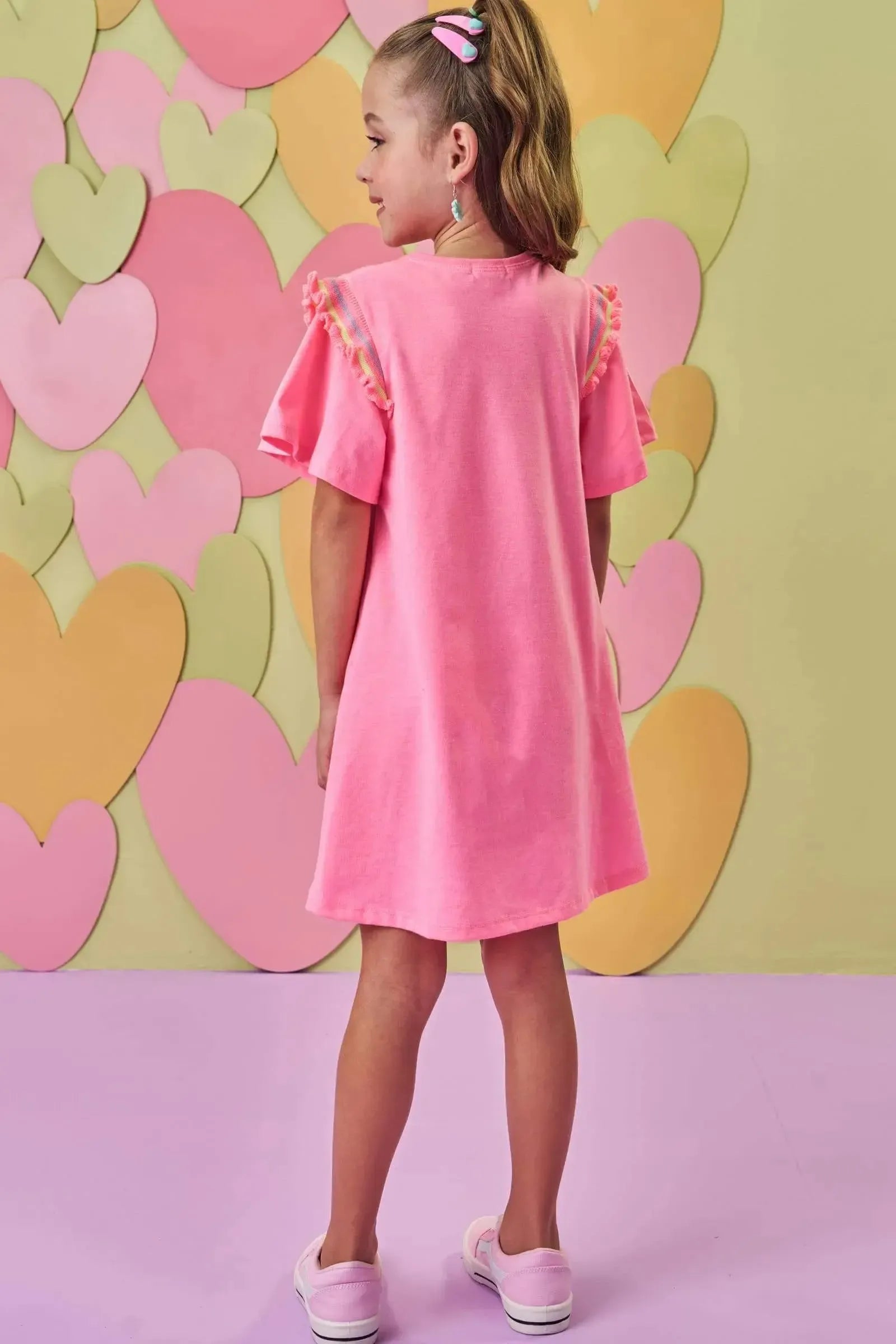 Vestido em Meia Malha 86602 Infanti Infantil Menina