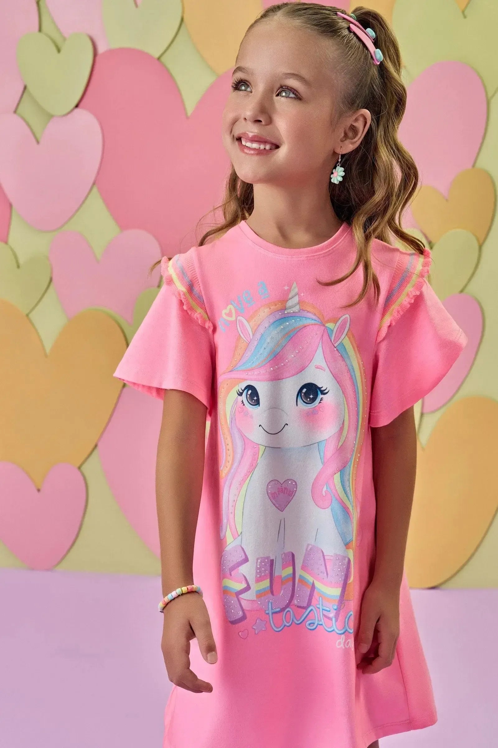 Vestido em Meia Malha 86602 Infanti Infantil Menina
