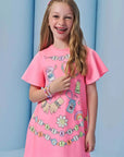 Vestido em Meia Malha. Acompanha Kit Pulseiras 93429 Infanti Infantil Menina