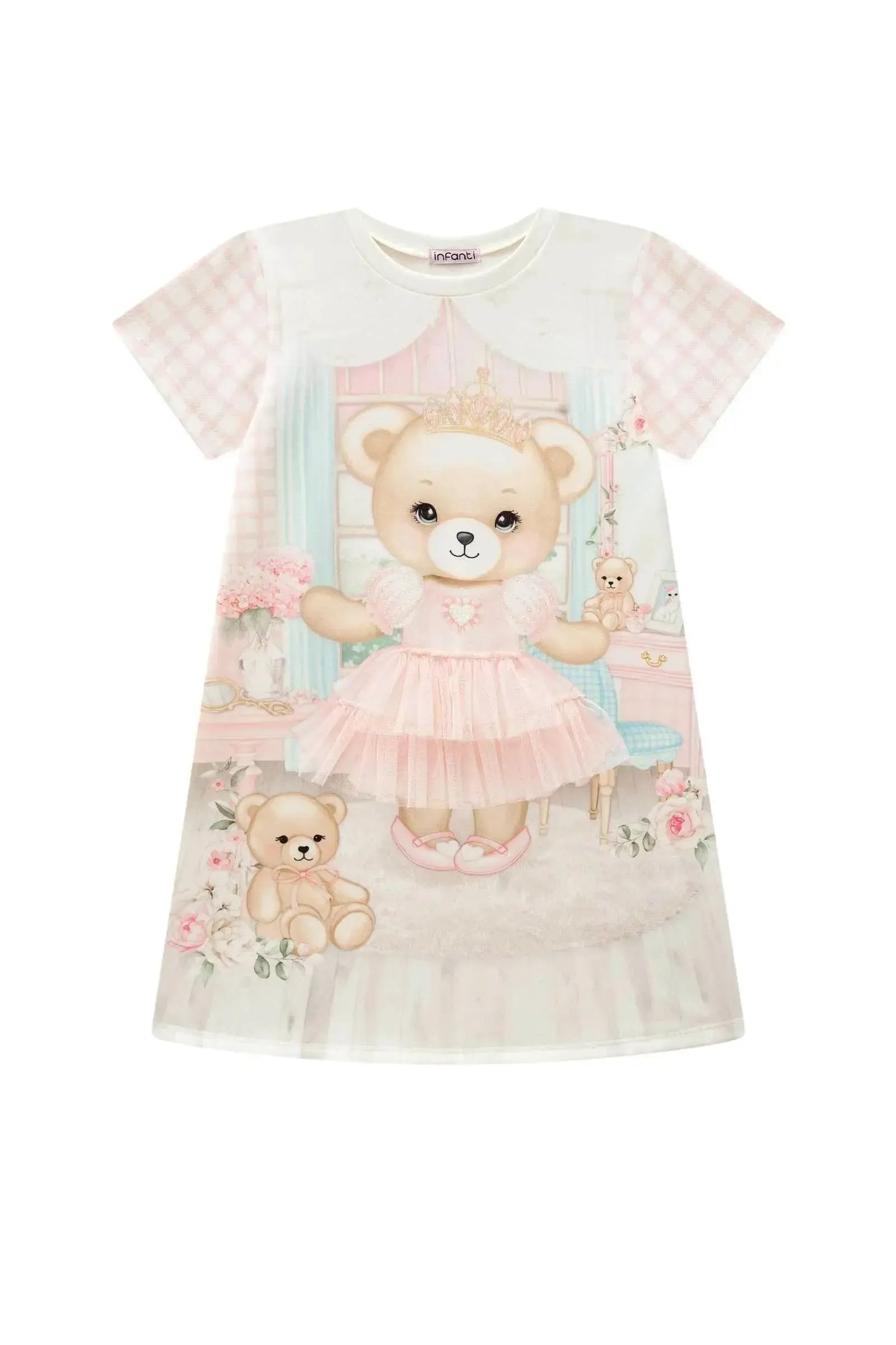 Vestido em Molecotton 82831 Infanti Infantil Menina