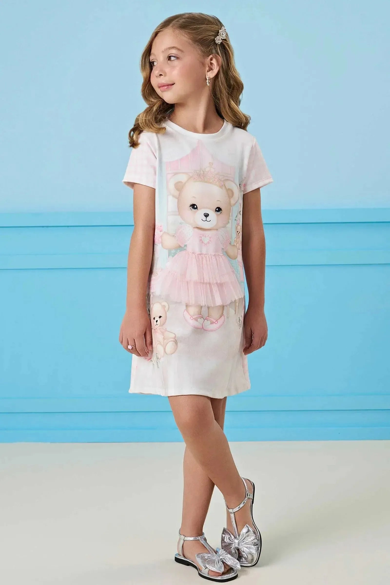 Vestido em Molecotton 82831 Infanti Infantil Menina