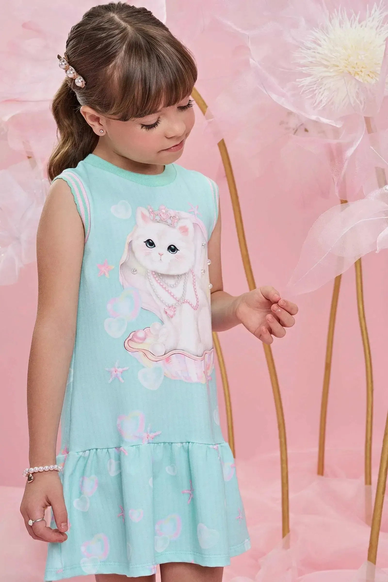 Vestido em Molecotton 83695 Infanti Infantil Menina