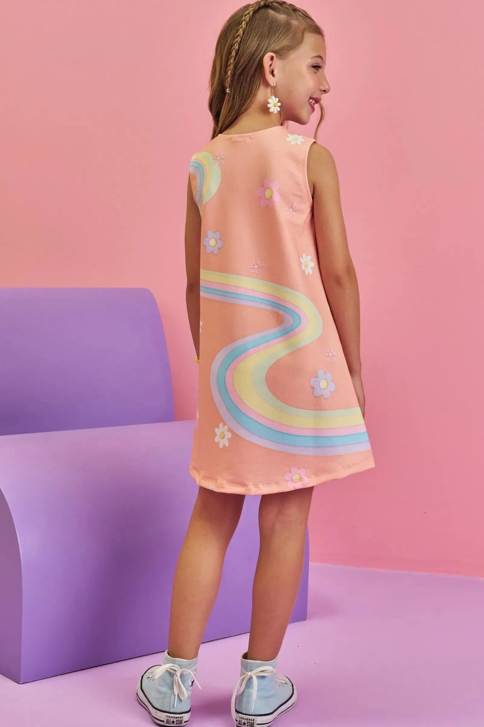 Vestido em Molecotton 86596 Infanti Infantil Menina
