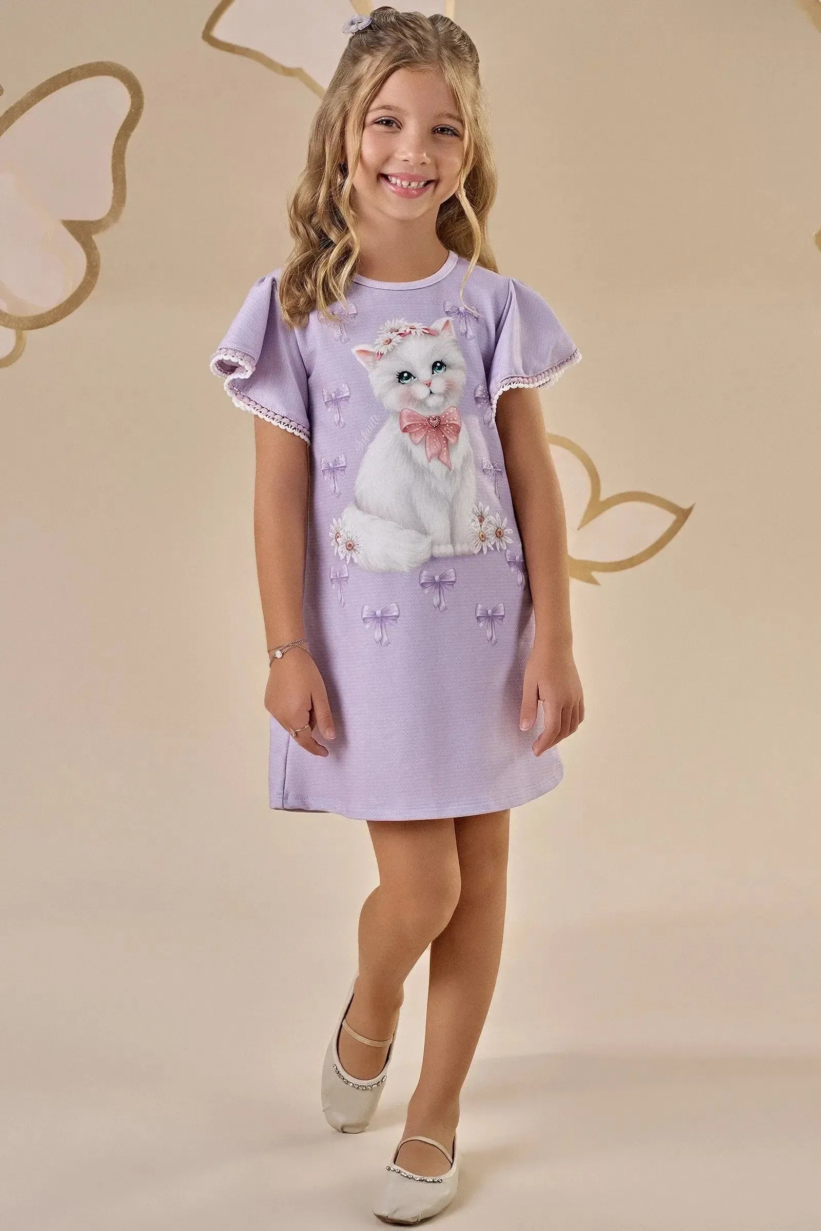 Vestido em Molecotton 88853 Infanti Infantil Menina