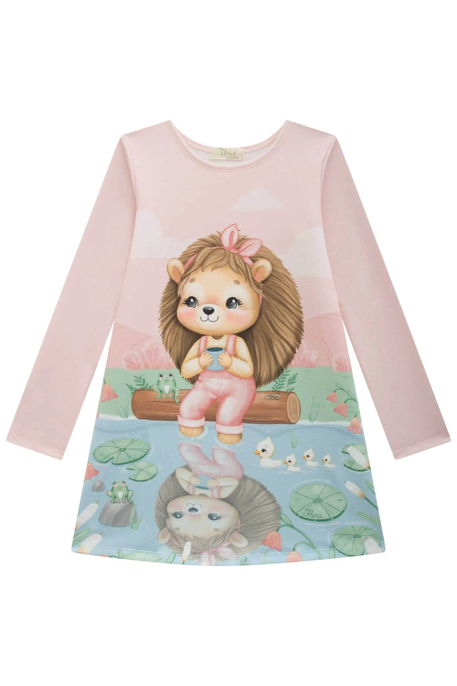 Vestido em Molecotton 89158 Infanti Infantil Menina