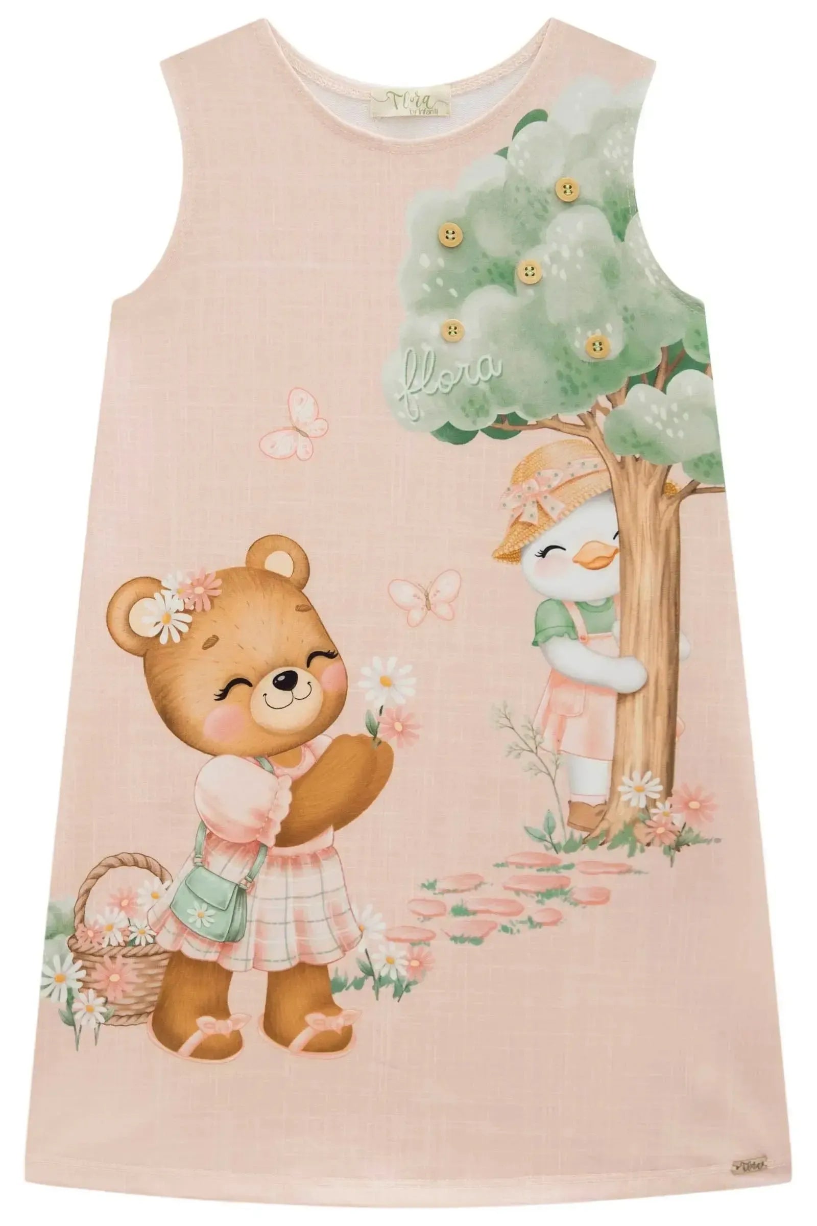 Vestido em Molecotton 94487 Infanti Infantil Menina