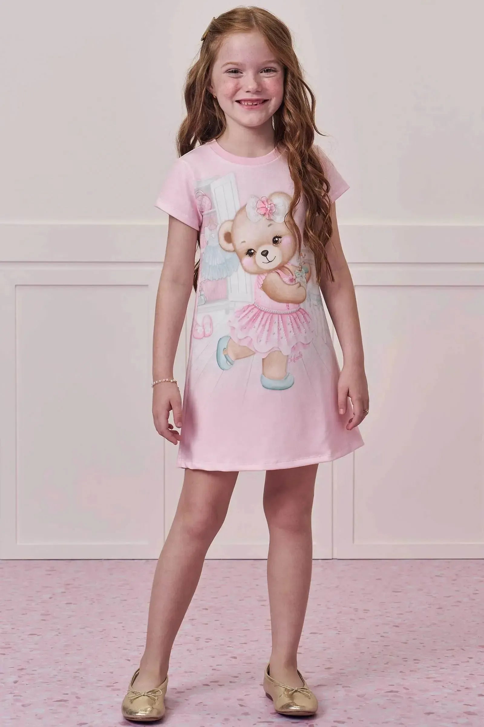 Vestido em Molecotton 97935 Infanti Infantil Menina